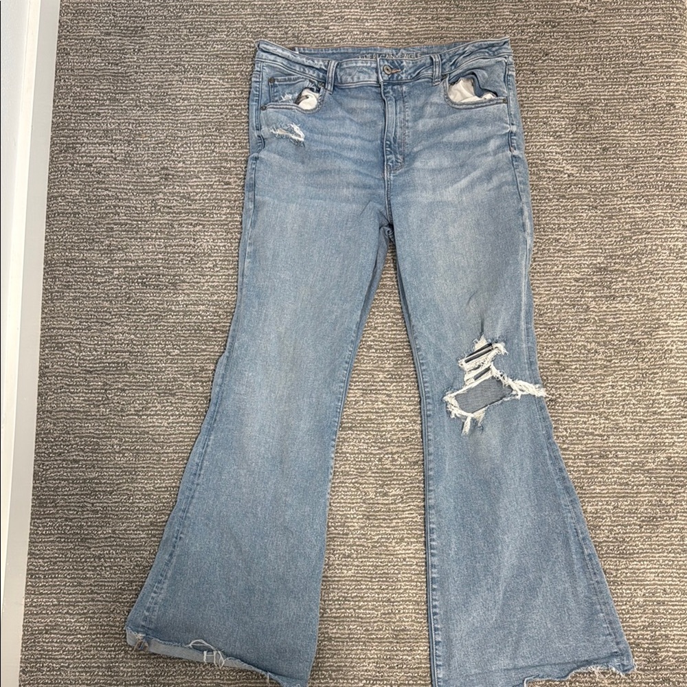 American Eagle Outfitters Light Blue Flare Jeans